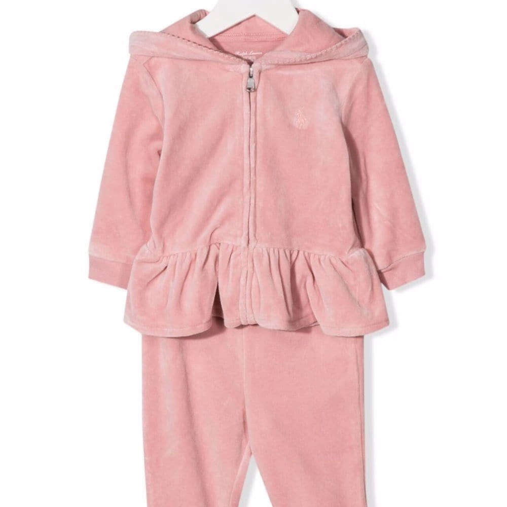 Ralph Lauren Baby Velour Hoodie & Pant Set 💫